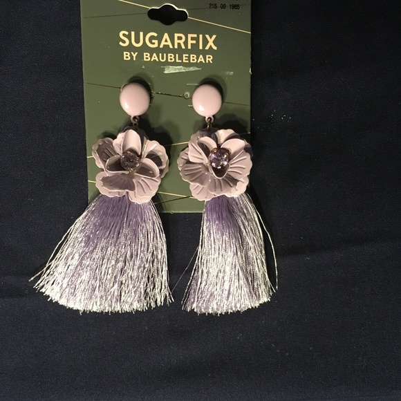 NWT SUGARFIX BY BAUBLEBAR LILAC DROP EARRINGS - Picture 2 of 3